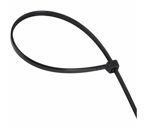 Хомуты (стяжки), нейлоновые, 3,6 мм х 300 мм, комплект 100 шт., черные, европодвес, 57-0301