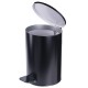 Ведро мусорное с педалью 10 литров, УСИЛЕННОЕ, черное, оцинкованная сталь, ТИТАН