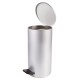 Урна для мусора с педалью 40 литров, УСИЛЕННОЕ, серая, оцинкованная сталь, ТИТАН