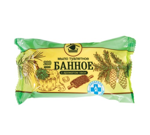 Мыло туалетное 200 г, БАННОЕ (Меридиан), 