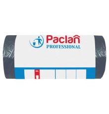 Мешки для мусора 60 л, черные, в рулоне 50 шт., ПНД, 6,2 мкм, 60х80 см, PACLAN 
