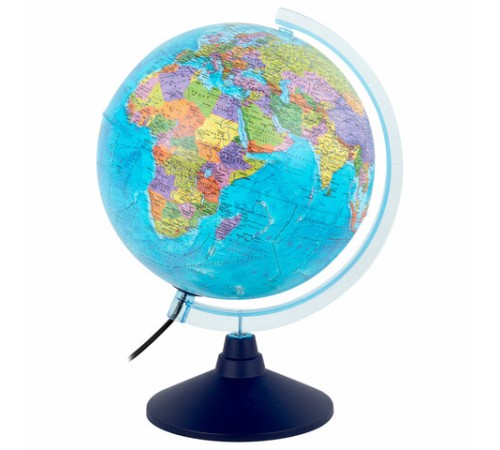 Глобус интерактивный + очки VR, политический, GLOBEN, 25 см с подсветкой, INT12500304