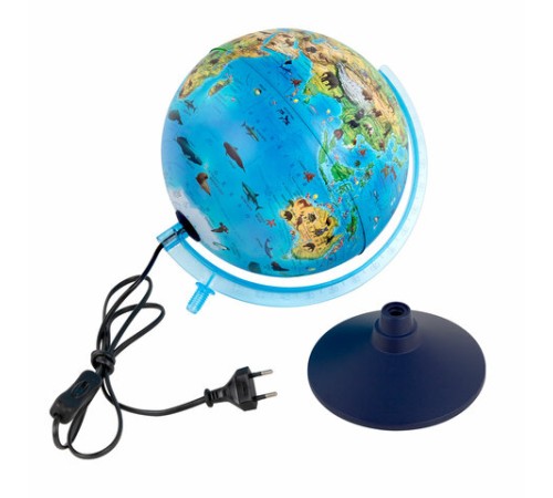 Глобус интерактивный + очки VR, зоогеографический, GLOBEN, 25см, с подсветкой, INT12500306 Глобус интерактивный + очки VR, зоогеографический, GLOBEN, 25см, с подсветкой, INT12500306