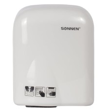 Сушилка для рук SONNEN HD-165, 1650 Вт, пластиковый корпус, белая, 604191