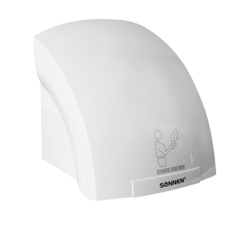 Сушилка для рук SONNEN HD-688, 2000 Вт, пластиковый корпус, белая, 604192