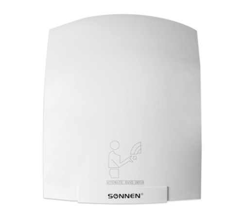 Сушилка для рук SONNEN HD-688, 2000 Вт, пластиковый корпус, белая, 604192