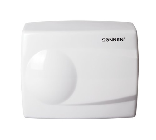 Сушилка для рук SONNEN HD-298, 1500 Вт, металлический корпус, антивандальная, белая, 604193