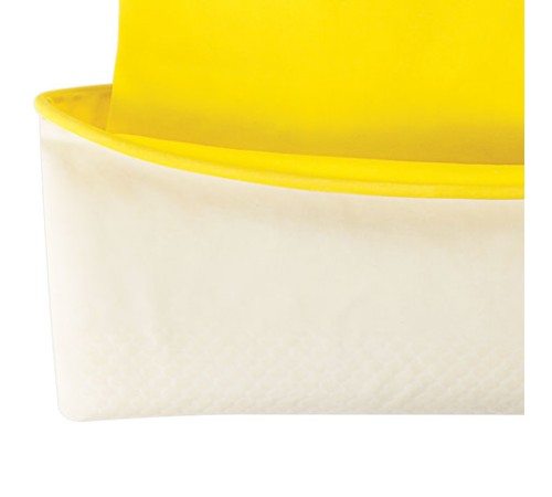 Перчатки МНОГОРАЗОВЫЕ латексные ОФИСМАГ, хлопчатобумажное напыление, размер 8-9, L (большой), желтые, вес 44 г, 604199