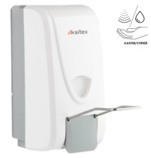 Дозатор локтевой для жидкого мыла и антисептика НАЛИВНОЙ, 1 л, белый, KSITEX, ES-1000