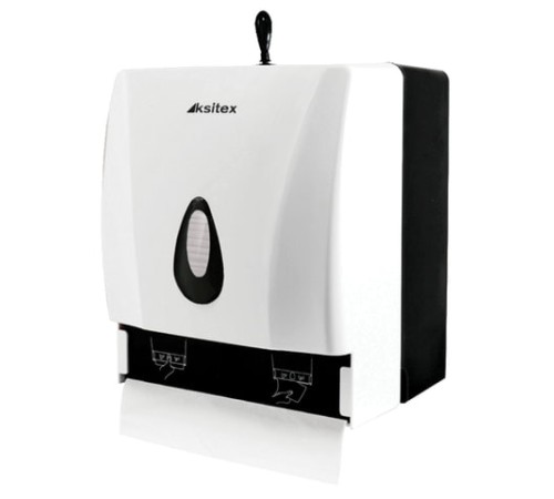 Диспенсер для полотенец KSITEX (Система H3/Н1), ZZ (V) и в рулонах, белый, ТН-8218A