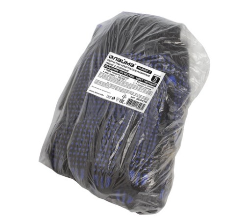 Перчатки хлопчатобумажные, КОМПЛЕКТ 5 ПАР, 10 класс, 50-52 г, 133 текс, ПВХ-точка, LAIMA ЛЮКС 2, ЧЕРНЫЕ, 604470