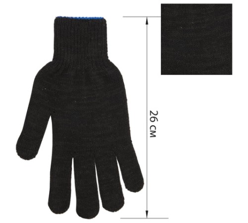 Перчатки хлопчатобумажные, КОМПЛЕКТ 5 ПАР, 7 класс, 65-67 г, 216 текс, ПВХ-точка, LAIMA 