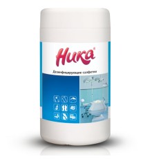 Дезинфицирующие салфетки влажные 60 шт. НИКА, для обработки рук и поверхностей