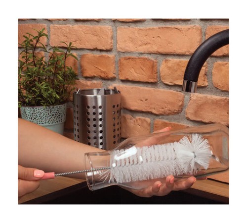 Ершик для мытья бутылок, ширина 6 см, длина с рукояткой 38,5 см, пластиковый, YORK, 41030