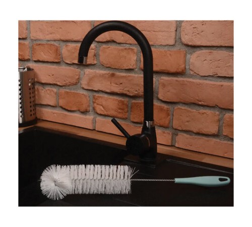 Ершик для мытья бутылок, ширина 6 см, длина с рукояткой 38,5 см, пластиковый, YORK, 41030