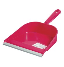 Совок для мусора, низкая рукоятка, резиновая кромка, ширина 23 см, пластик, цвет ассорти, YORK, 61020