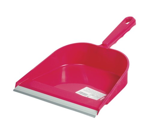 Совок для мусора, низкая рукоятка, резиновая кромка, ширина 23 см, пластик, цвет ассорти, YORK, 61020