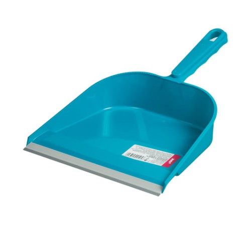 Совок для мусора, низкая рукоятка, резиновая кромка, ширина 23 см, пластик, цвет ассорти, YORK, 61020