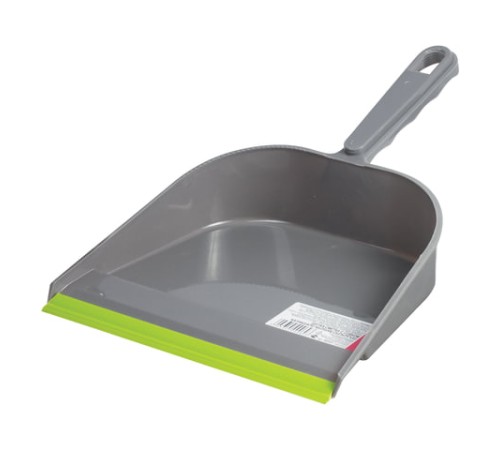 Совок для мусора, низкая рукоятка, резиновая кромка, ширина 23 см, пластик, цвет ассорти, YORK, 61020