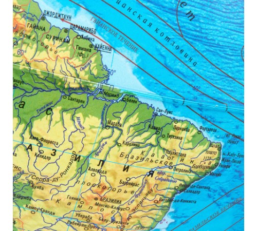 Глобус интерактивный + очки VR, физический / политический, GLOBEN, 32 см, рельефный, с подсветкой, INT13200290