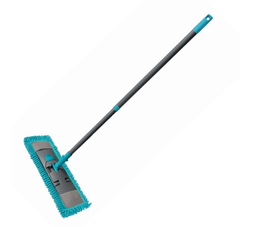 Швабра с флаундером 40 см, телескопический черенок 130 см, еврорезьба, МОП микрофибра (ТИП К), YORK 