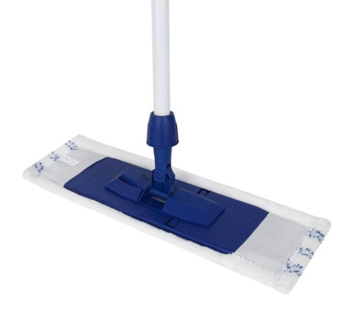 Швабра с флаундером 40 см, телескопический черенок 140 см, еврорезьба, МОП микрофибра (ТИП К), YORK 