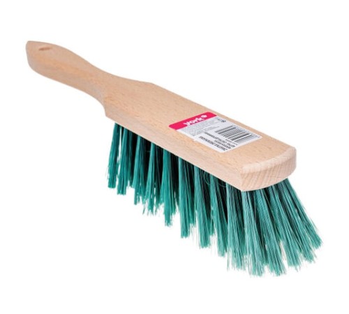 Щетка-сметка для уборки, ручка 18 см, длина щетины 6 см, ширина 4 см, деревянная, YORK, 500