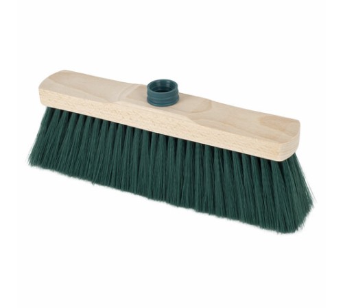 Щетка для уборки, ширина 32 см, щетина 7 см, деревянная, крепление еврорезьба, YORK 