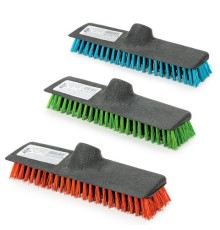Щетка для уборки шробер (скраббер) ширина 24 см, щетина 2,5 см, пластик, еврорезьба, Twigi AZUR, 43020