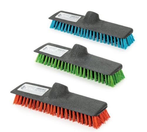 Щетка для уборки шробер (скраббер) ширина 24 см, щетина 2,5 см, пластик, еврорезьба, Twigi AZUR, 43020