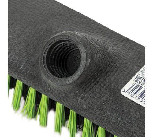 Щетка для уборки шробер (скраббер) ширина 24 см, щетина 2,5 см, пластик, еврорезьба, Twigi AZUR, 43020