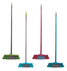 Щетка для уборки с черенком 110 см, ширина 31 см, щетина 7 см, пластиковая, еврорезьба, YORK 