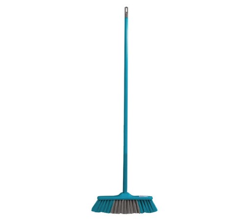 Щетка для уборки с черенком 110 см, ширина 31 см, щетина 7 см, пластиковая, еврорезьба, YORK 