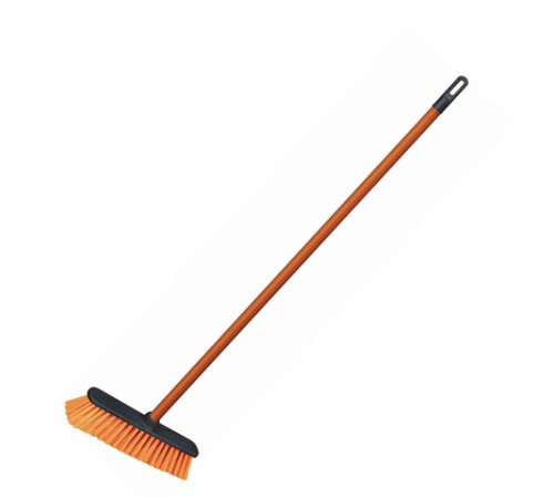 Щетка для уборки с черенком 110 см, ширина 31 см, щетина 7 см, пластиковая, еврорезьба, AZUR, 51030