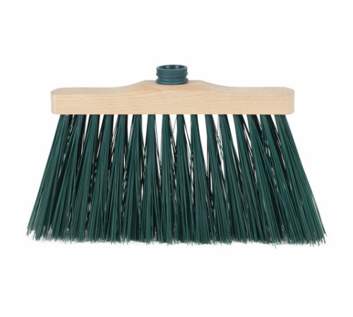 Щетка для уборки, ширина 31 см, щетина 14 см, деревянная, крепление еврорезьба, YORK 