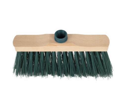 Щетка для уборки, ширина 31 см, щетина 14 см, деревянная, крепление еврорезьба, YORK 