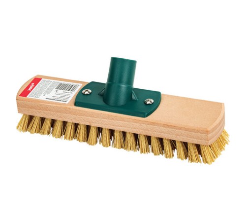 Щетка для уборки шробер (скраббер) ширина 23 см, щетина 2,5 см, деревянная, крепление еврорезьба, YORK, 300
