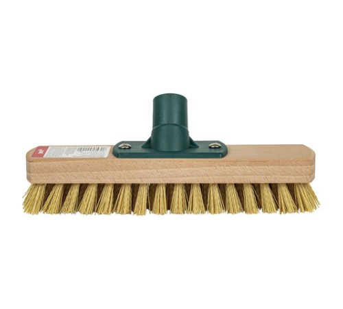 Щетка для уборки шробер (скраббер) ширина 23 см, щетина 2,5 см, деревянная, крепление еврорезьба, YORK, 300