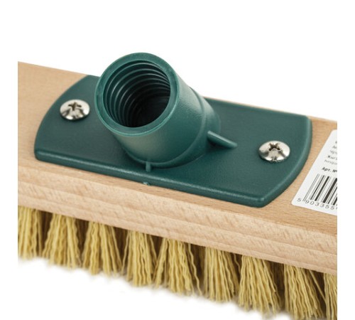 Щетка для уборки шробер (скраббер) ширина 23 см, щетина 2,5 см, деревянная, крепление еврорезьба, YORK, 300