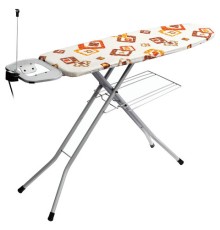 Гладильная доска 120х38см, моноблок, розетка, подрукавник, подставка под утюг, ассорти, 