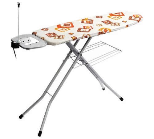 Гладильная доска 120х38см, моноблок, розетка, подрукавник, подставка под утюг, ассорти, 