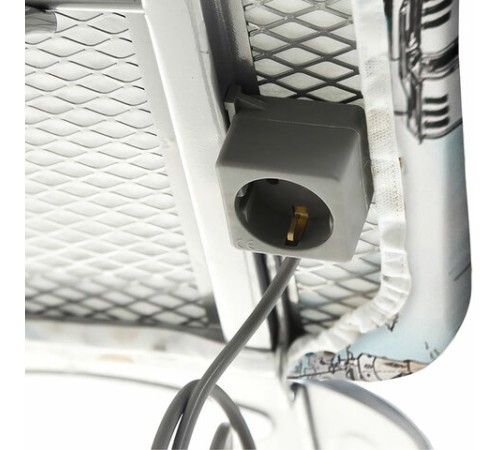 Гладильная доска 120х38 см, сетка, розетка, место под утюг, ассорти, 