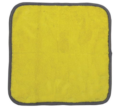 Салфетка из МИКРОФИБРЫ универсальная ДВУСТОРОННЯЯ 35х35 см, желтая/серая, 500 г/м2, LAIMA, 604686