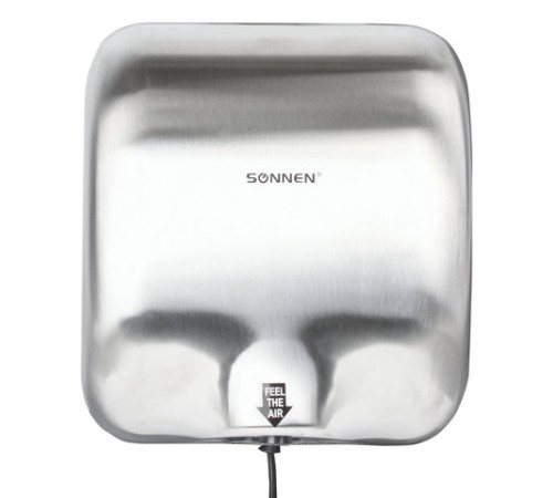Сушилка для рук SONNEN HD-999, 1800 Вт, нержавеющая сталь, антивандальная, хром, 604746