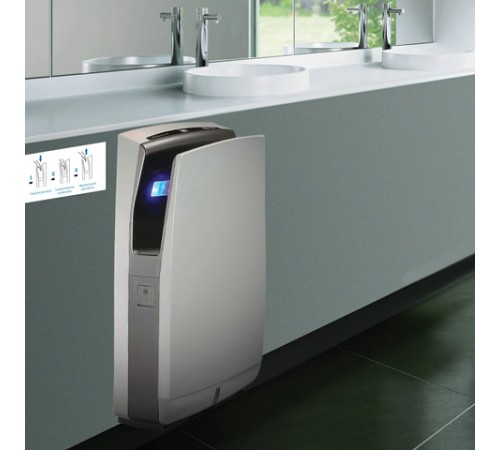 Сушилка для рук SONNEN K7, 1650 Вт, погружного типа, время сушки 10 секунд, нержавеющая сталь, антивандальная, 604750