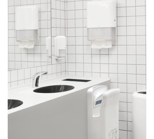 Сушилка для рук SONNEN K2, 1900 Вт, погружного типа, время сушки 10 секунд, пластик, белая, 604751