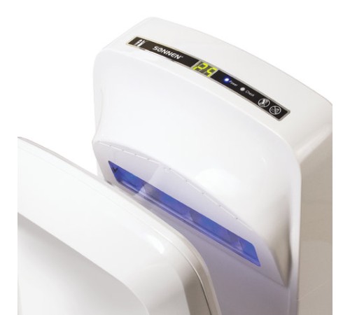 Сушилка для рук SONNEN K2, 1900 Вт, погружного типа, время сушки 10 секунд, пластик, белая, 604751