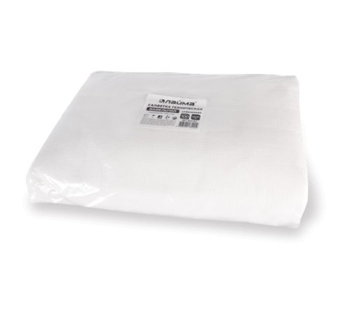 Салфетки ВАФЕЛЬНЫЕ отбеленные, 40х40 см, КОМПЛЕКТ 100 шт., плотность 120 (±10) г/м2, LAIMA, 604762