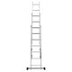 Лестница-трансформер 3-х секционная 3х7 ступеней, высота 4,5 м (3 секции по 1,9 м), нагрузка 150 кг, алюминий, НОВАЯ ВЫСОТА, 1230307