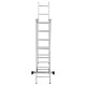 Лестница-трансформер 3-х секционная 3х7 ступеней, высота 4,5 м (3 секции по 1,9 м), нагрузка 150 кг, алюминий, НОВАЯ ВЫСОТА, 1230307